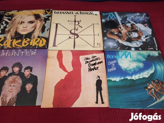 Abba, Boneym, Blondie, István a Király, Graham Parker LP hanglemezek