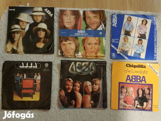 Abba és Boney M bakelit vinyl kislemezek