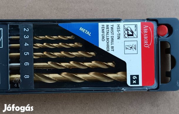 Abraboro HSS-TIN fémcsigafúró készlet 5 részes, 020314200610