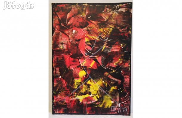 Absztrakt festmény T.A. jelzéssel