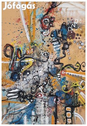 Absztrakt festmény keretben az alkotótól