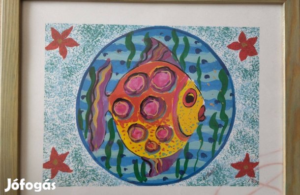 Absztrakt hal akvarell