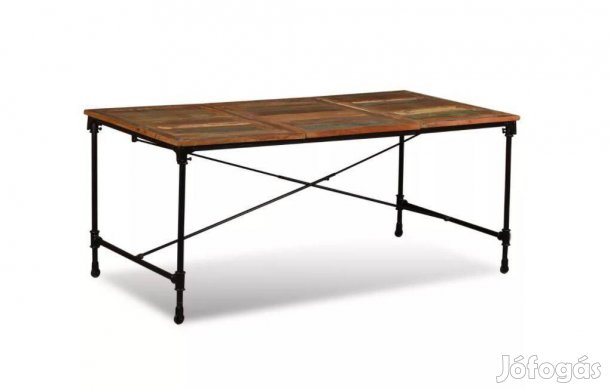 Acél asztalváz kerekekkel, fekete,Új