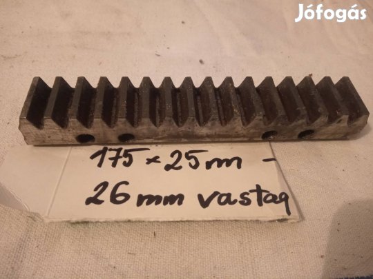 Acél fogasléc rövid 