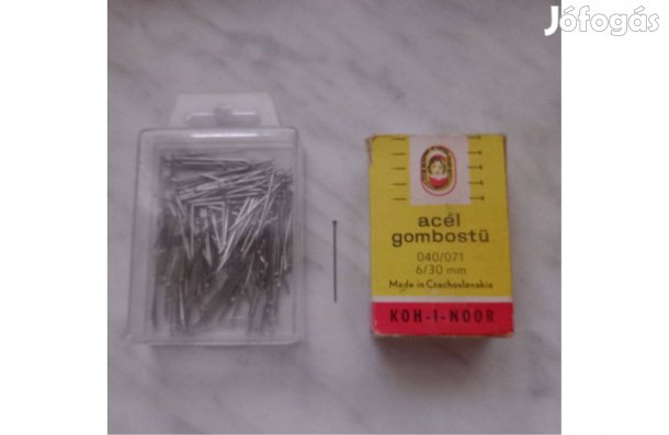 Acél gombostű kb. 2 x 100 db - Új