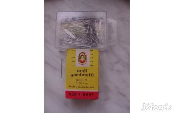 Acél gombostű kb. 2 x 100 db - Új