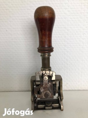 Acél sorszámozó fa nyéllel eladó