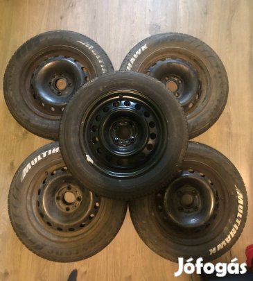 Acélfelni szett+pótkerék 4x100 175/65 R14 60,1 agy
