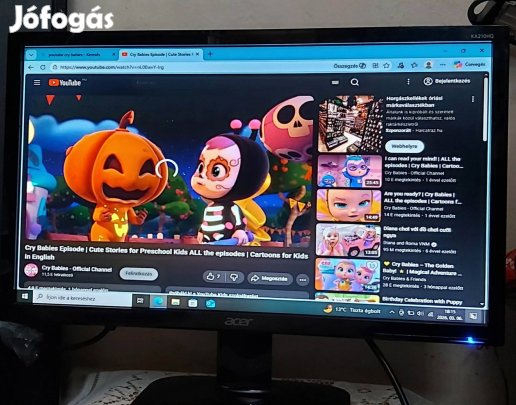 Acer 19"-os LED monitor eladó, csere régi hifire