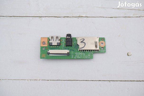 Acer Aspire Es1-732 laptop kártyaolvasó USB panel LS-D671P 435O3Dbol01