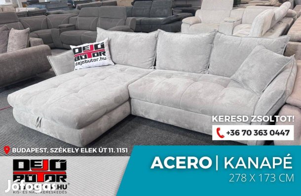 Acero kanapé ülőgarnitúra 278x173 cm sarok bútor selyem ágyazható