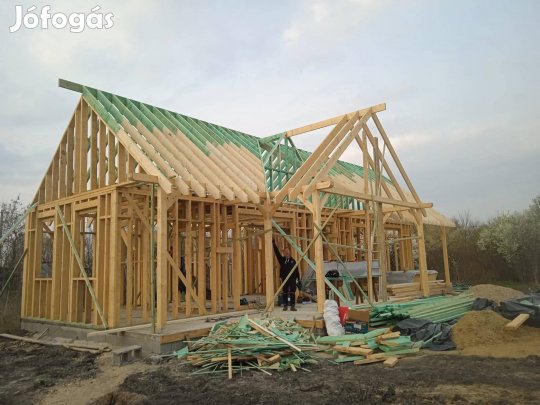 Ács munka Tetőszerkezet Ház bővítés