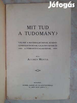 Acumen Mentis: Mit tud a tudomány? - könyv
