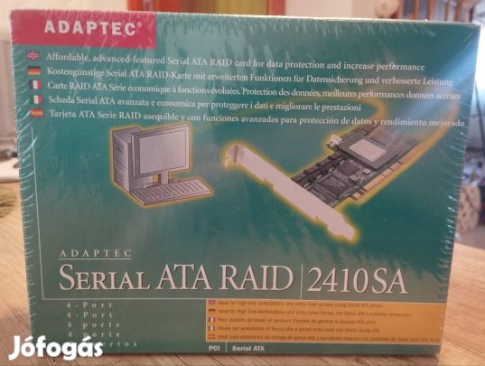 Adaptec Sata Raid card 2410 bontatlan,vadonatúj