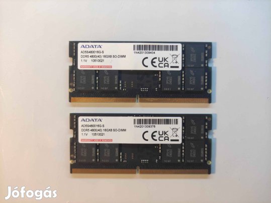 Adata 32Gb DDR5 4800MHz RAM (2x16Gb), memória (laptop / notebook)