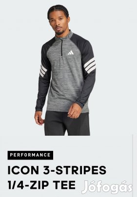 Adidas Gym+ Icon 3S 1/4 ZIP hosszú ujjú felső (vadiúj) / M-es 