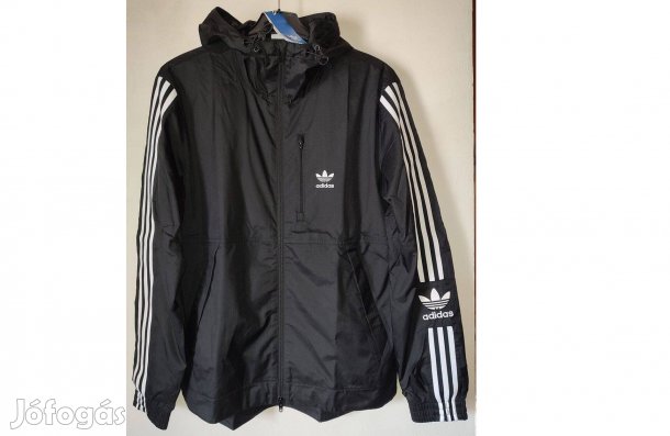 Adidas Originals eredeti fekete kapucnis széldzseki (S/M)