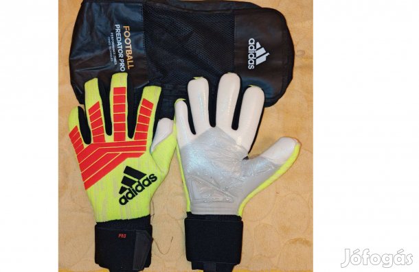 Adidas Predator Pro eredeti neon piros kapuskesztyű táskával (8-as)