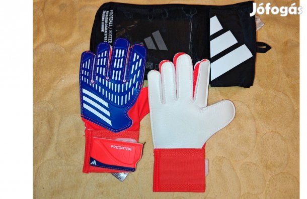 Adidas Predator gyerek kapuskesztyű lila piros fehér + táska (4.5)