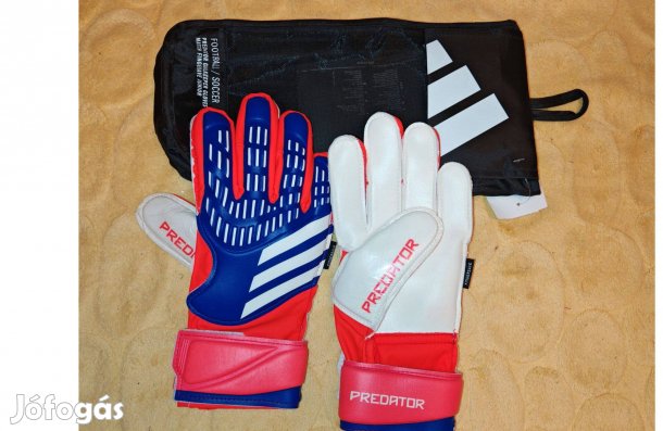 Adidas Predator lila piros fehér gyerek ujjmerevítős kapuskesztyű 4-5