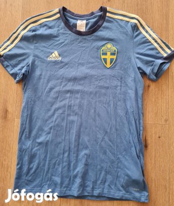 Adidas Svédország Svéd válogatott férfi focis pamutpóló L
