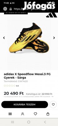 Adidas  x Speedflow Messi focicipő 29 ( 17.4cm)