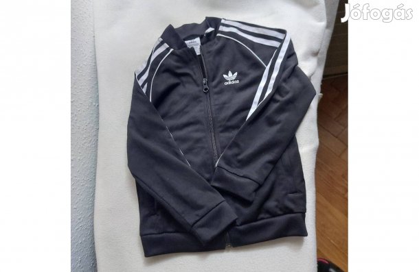Adidas elől cipzáras szabadidő felső, 122-es méretű