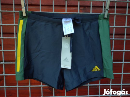Adidas eredeti boxer fekete zöld sárga fürdőnadrág M (06.)