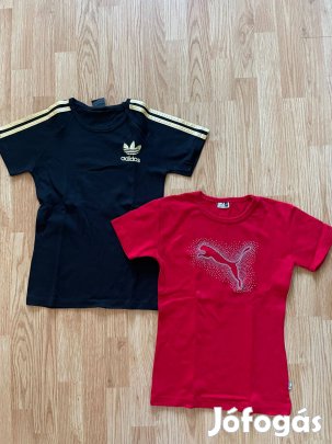 Adidas és Puma strasszos női póló, S