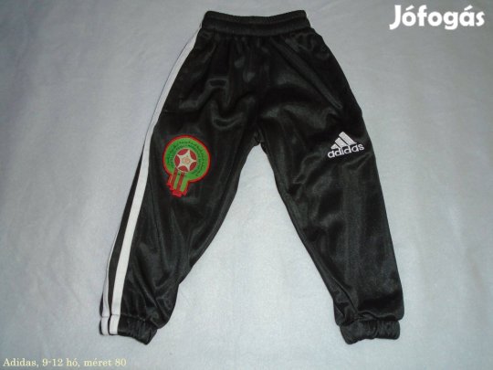 Adidas fekete színű jogger nadrág 9-12 hó (méret 80)