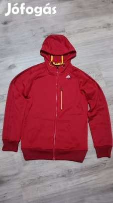 Adidas piros kapucnis pulcsi
