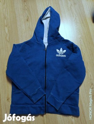 Adidas sportos pamut kapucnis pulcsi