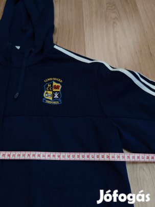 Adidas sportos sötétkék férfi pulóver L