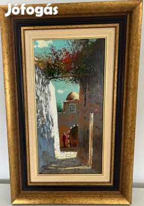 Adilov Kabul Közel-Kelet II. 40x20cm olaj festmény