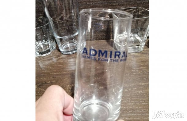 Admiral Casino -ból Üveg pohár régi ,teljesen új,gyűjtemény 2 dl