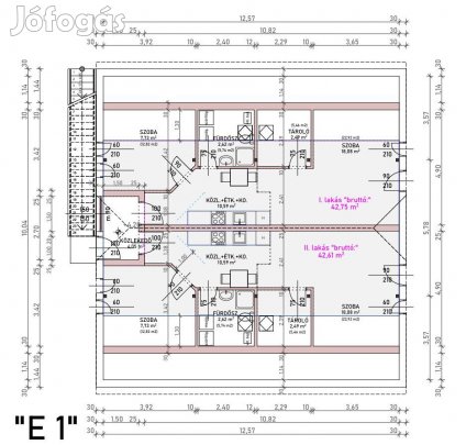 Adony központban új építésű lakás