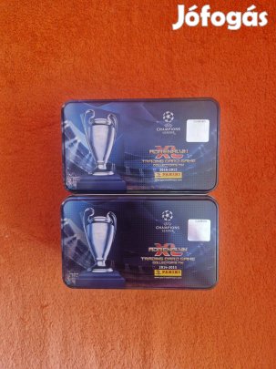 Adrenalyn XL 2014-15 focikártya tartó fémdoboz 2db