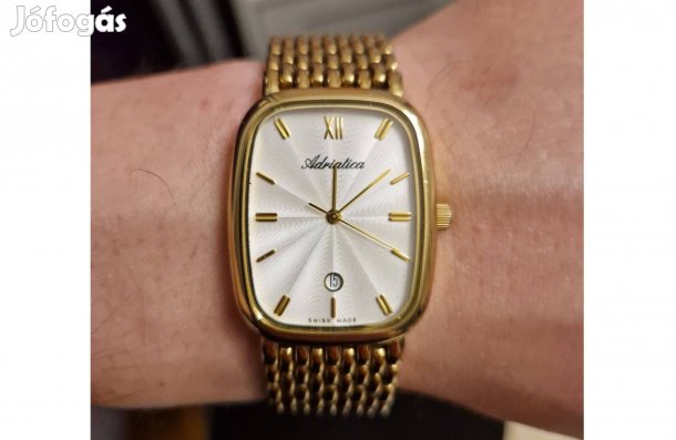Adriatica aranyozott szögletes svájci kvarc karóra (jelenleg nem jár)