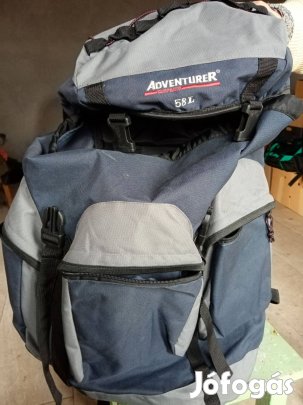 Adventurer 58 l-es szürke-sötétkék hátizsák,túrazsák