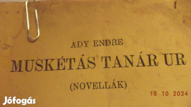 Ady Endre: Muskétás tanár ur