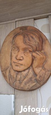 Ady Endrét, és Kossuth Lajost ábrázoló fali dísz 