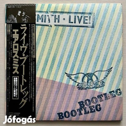 Aerosmith Live! Bootleg dupla japán bakelit hanglemez poszterrel