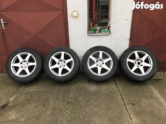 Aez 8,5x18" - 5x130 alufelni 255/55 Bridgestone téli gumikkal eladó!