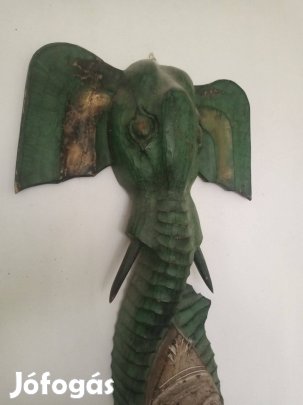 Afrikai faragott elefántfej 85magas 50cm széles 65000ft óbuda személye
