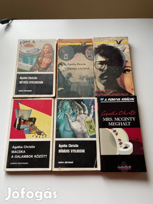 Agatha Christe regények, könyvek (6 db)