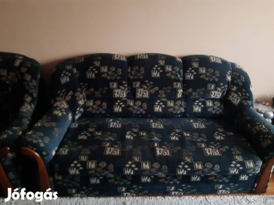 Ággyá alakítható kanapé+2 fotel