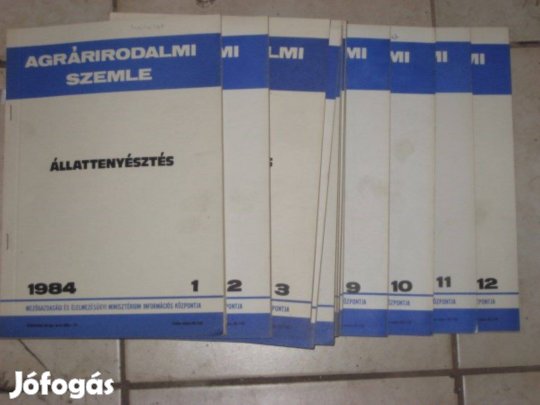 Agrárirodalmi szemle 1984 1-12. (állat)