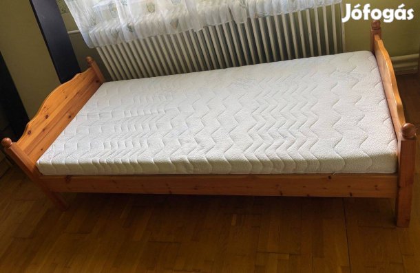 Ágy 90x200 fenyő, matraccal