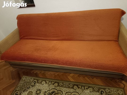 Ágy_Ágyneműtartós_Kanapé_Rekamé_Zöld-Drapp Csíkos