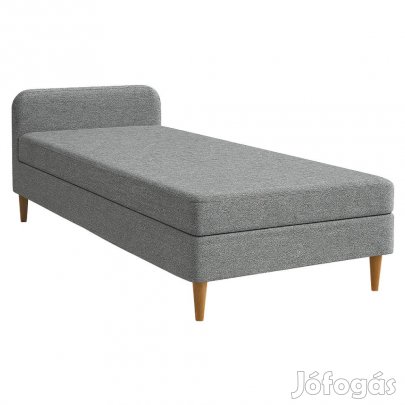Ágy, 110x200, molitán, szürke, BRUNY
